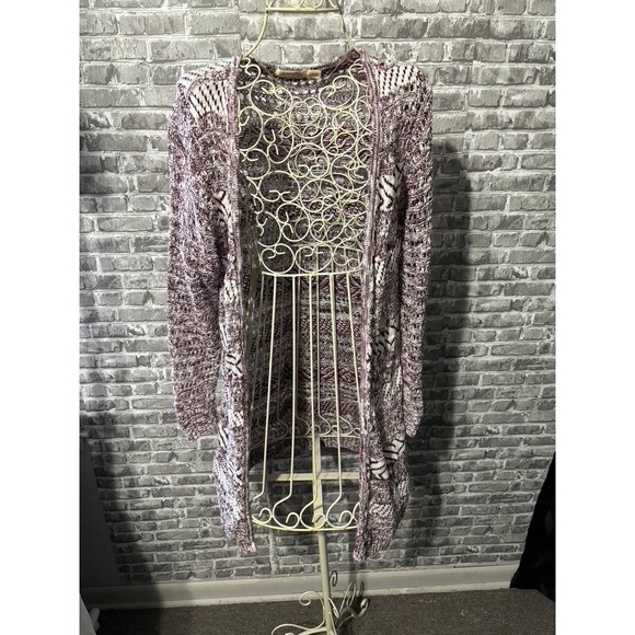 Faded Glory Sweaters - Faded Glory Red and White Cardigan Sweater